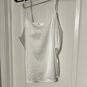 Chic White Satin Camisole